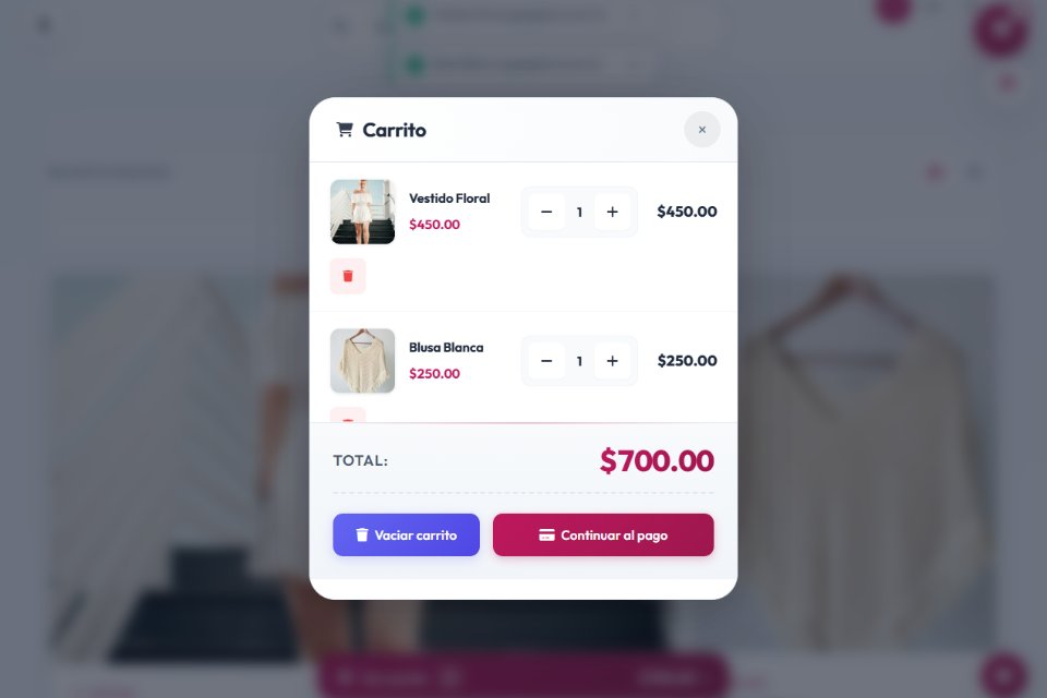 Carrito real de una tienda creada con MiniTiendAI, con el resumen del pedido listo para enviar
